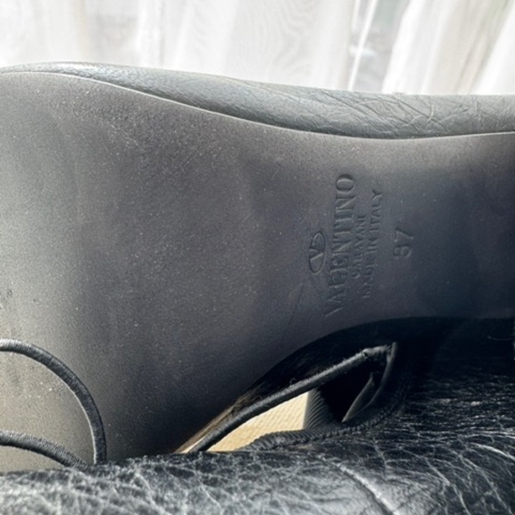 VALENTINO Boots 'NEW' - Ballerina Black Lace-Up - EU 37 - Picture 5 of 15